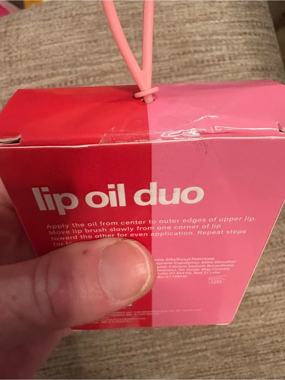 Lip Oil Duo Moisturizing Shine - Pink & Red
